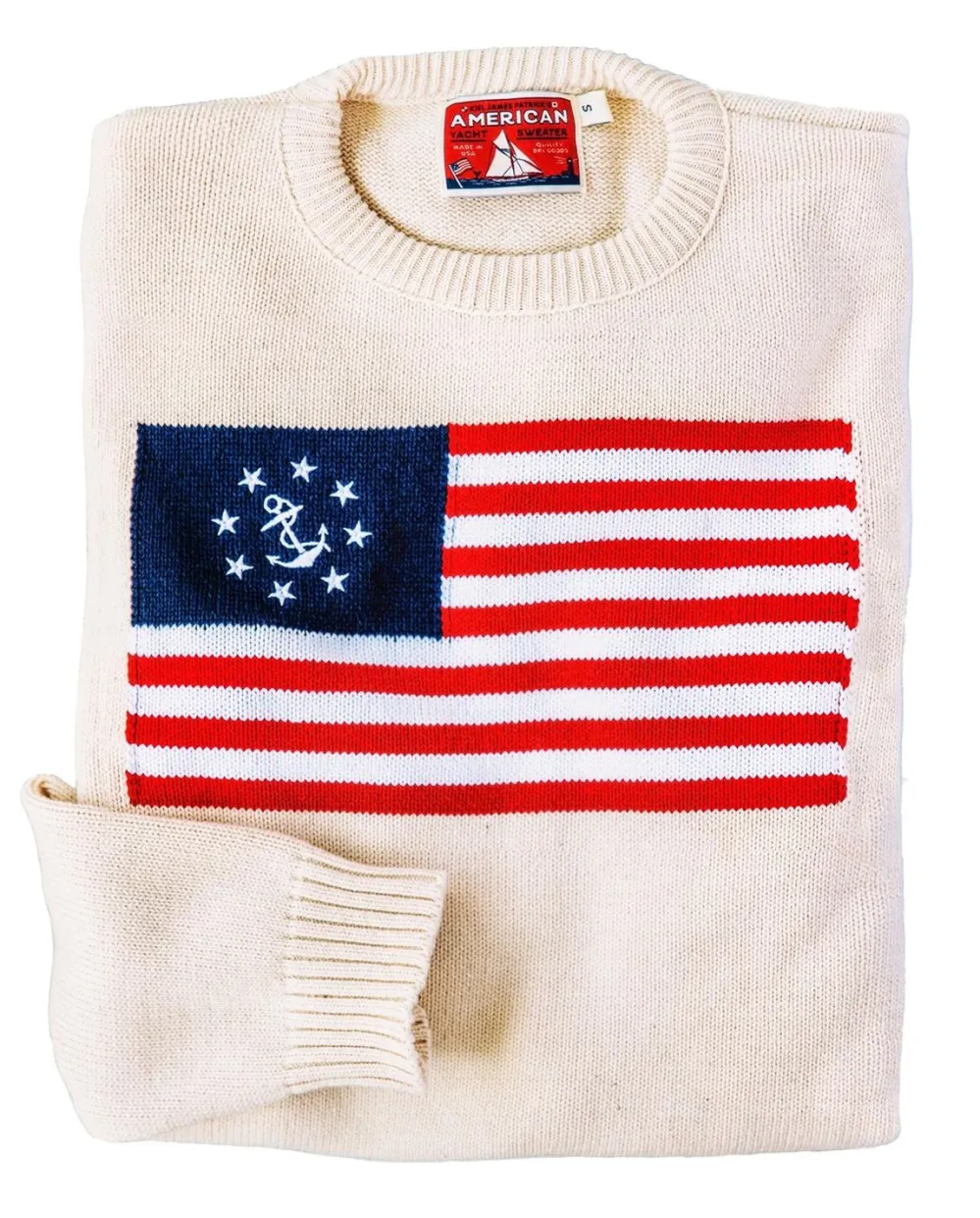 Kiel James Patrick American Yacht Sweater- Cream^Men Sweaters