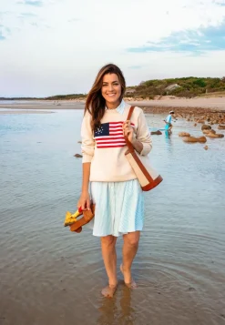 Kiel James Patrick American Yacht Sweater- Cream^Women Sweaters