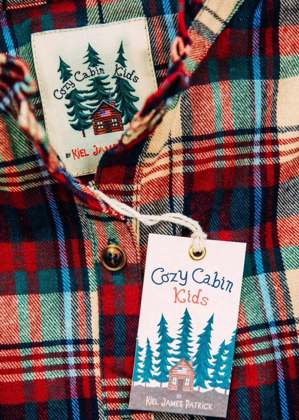 Kiel James Patrick Apple Cinnamon Kids Flannel Dress^Kids Dresses