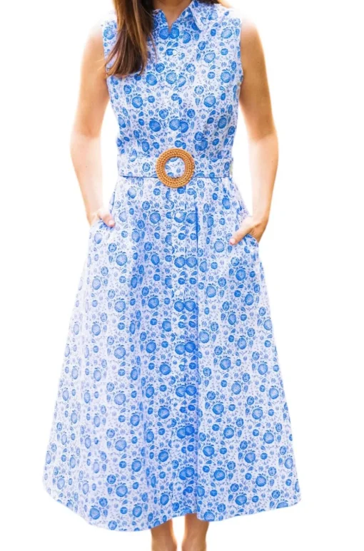 Kiel James Patrick Azure Blossom Shirt Dress^Women Dresses