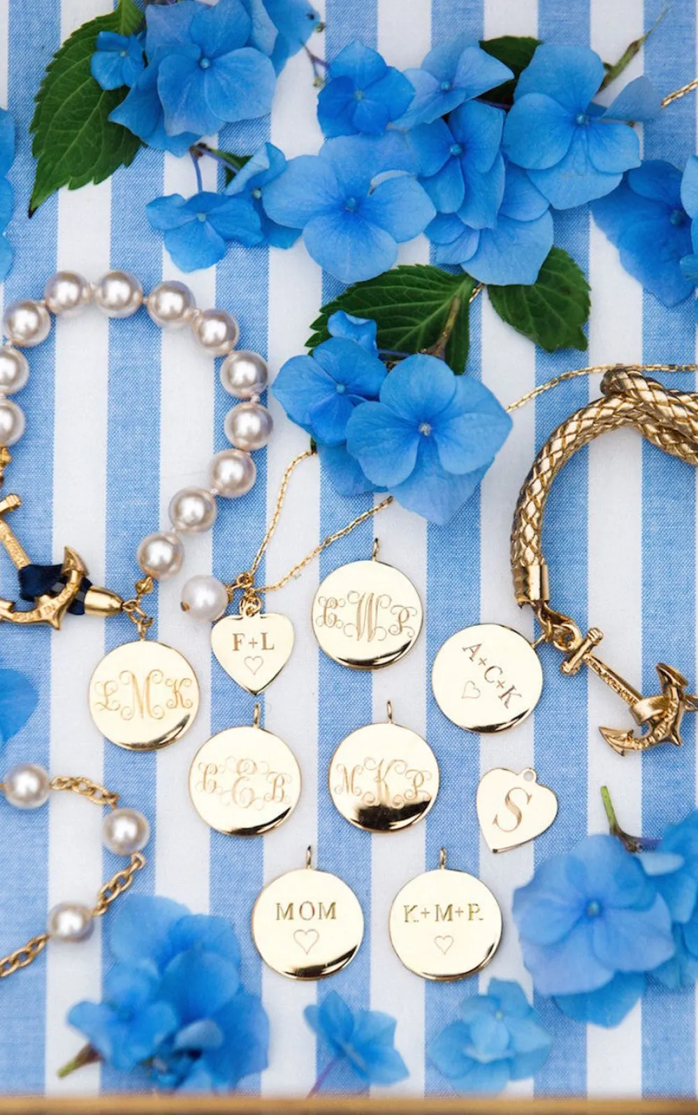 Kiel James Patrick I Heart Pearls Gold^ Monogrammed Jewelry