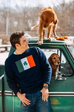 Kiel James Patrick Irish Shamrock Flag Sweater^Men Sweaters