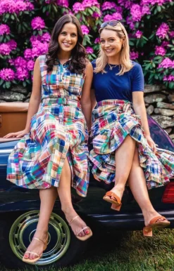 Kiel James Patrick Montauk Patchwork Madras Shirtdress^Women Dresses