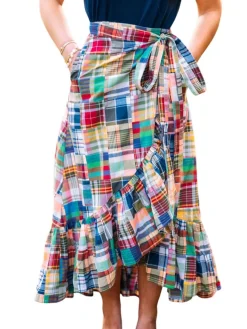 Kiel James Patrick Montauk Patchwork Madras Skirt^Women Skirts