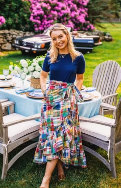 Kiel James Patrick Montauk Patchwork Madras Skirt^Women Skirts