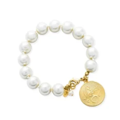 Kiel James Patrick Mother Pearl Bracelet^ Monogrammed Jewelry