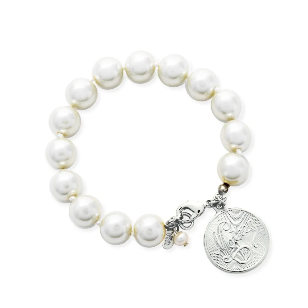 Kiel James Patrick Mother Pearl Bracelet^ Monogrammed Jewelry