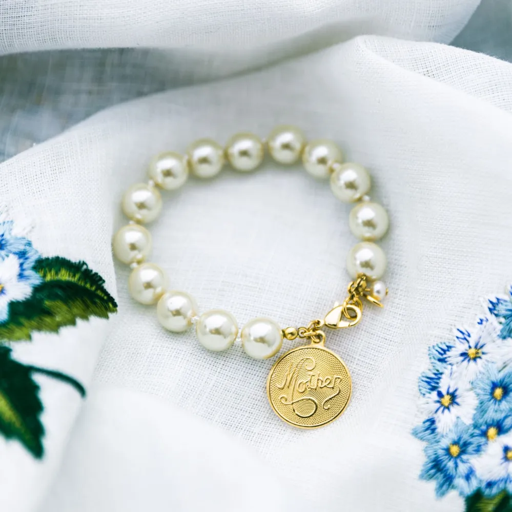 Kiel James Patrick Mother Pearl Bracelet^ Monogrammed Jewelry