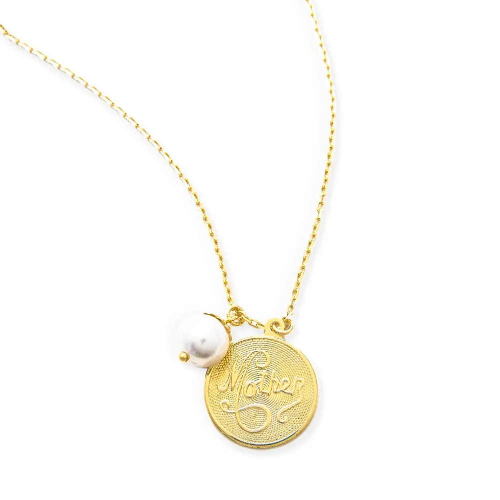 Kiel James Patrick Mother Pearl Drop Necklace^ Monogrammed Jewelry
