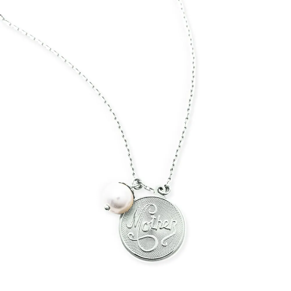 Kiel James Patrick Mother Pearl Drop Necklace^ Monogrammed Jewelry