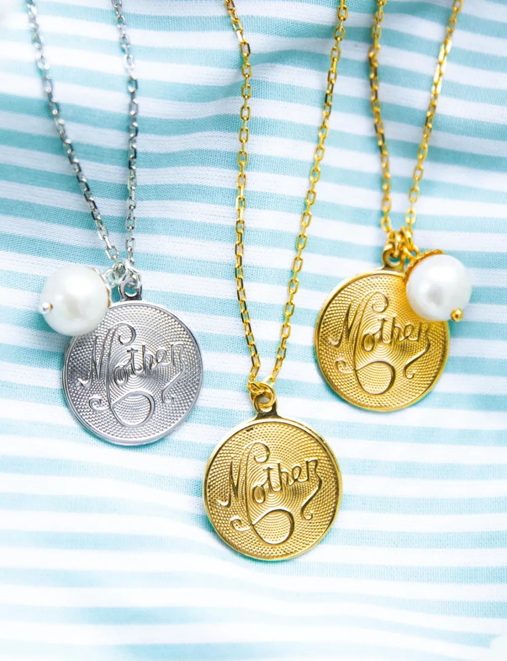 Kiel James Patrick Mother Pearl Drop Necklace^ Monogrammed Jewelry