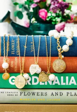 Kiel James Patrick Mother Pearl Drop Necklace^ Monogrammed Jewelry