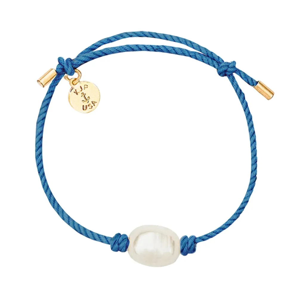 Kiel James Patrick Ocean Blue Pearl Knot^ Rope Bracelets