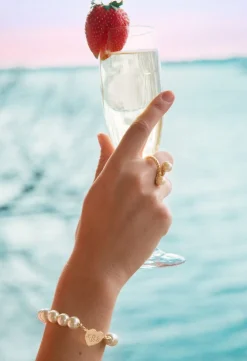 Kiel James Patrick Sweetheart In Pearls Bracelet^ Monogrammed Jewelry