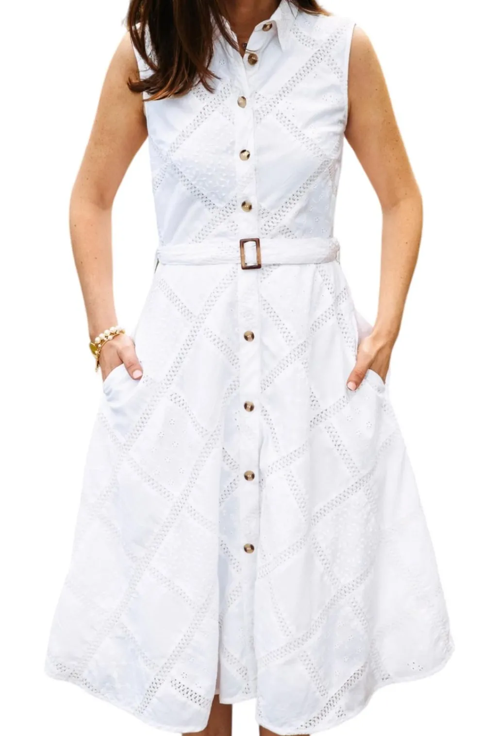 Kiel James Patrick The Audrey Eyelet Shirtdress^Women Dresses