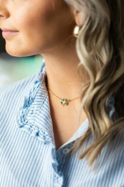 Kiel James Patrick The Crystal Four Leaf Clover Necklace^ Necklaces