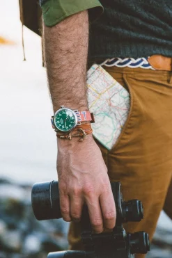 Kiel James Patrick Wes Anchor Hitch^ Leather Bracelets