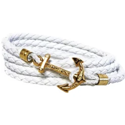 Kiel James Patrick White Coral Beach^ Leather Bracelets