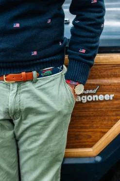 Kiel James Patrick Woody Ribbon Belt^ Men'S