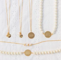 Kiel James Patrick World'S Your Oyster Gold Necklace --Class Of 2024^ Class Of 2024