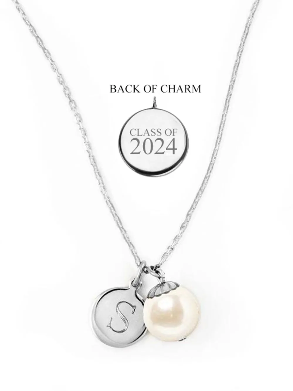 Kiel James Patrick World'S Your Oyster Silver Necklace --Class Of 2024^ Class Of 2024